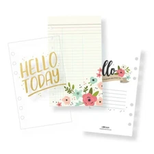 Carpe Diem Bloom Double-Sided Personal Planner Inserts Undated Monthly