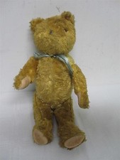 EARLY ANTIQUE GOLDEN JOINTED TEDDY BEAR 14"