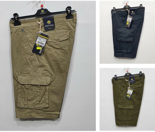 Bermuda Navy Sail Navigare, Modello Cargo, Cotone, Grandi Taglie, 3 colori. -15% - Foto 1 di 9