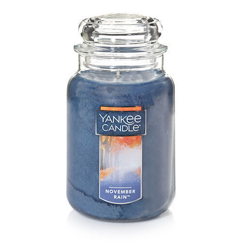 Yankee Candle November Rain Classic Large Jar Blue, 22 oz for sale