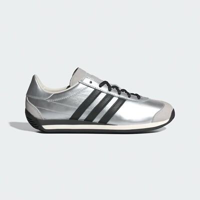 New Adidas Women's Country OG Shoes - Silver/ Black (JH6337