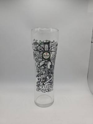Grolsch Premium Lager Pint Glas groß schmal Bier schwarz Grafikdesign Brewaria