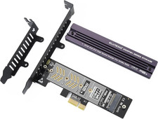 M.2 NVMe PCIe Adapter with Aluminum Heatsink Low Profile Bracket M.2 PCIe Adap