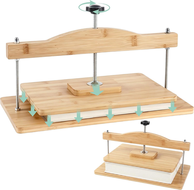 #ad Book Press 14.2 X 8In Bamboo Bookbinding Tools Even Pressure for Book $33.99