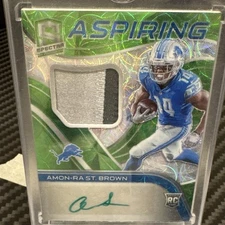 Amon Ra St Brown RPA /35 And Michael Penix Jr Red Sparkle Chase Packs READ