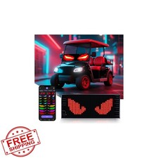 1PC Devil Eyes LED Windshield Car Motorcycle Golf Cart 7x3in