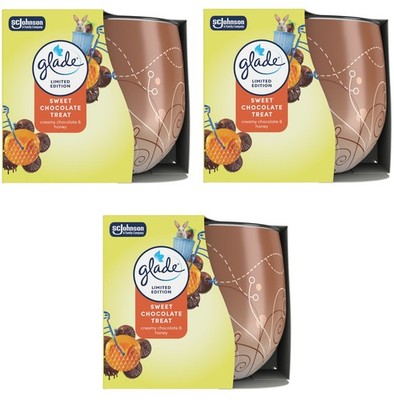 3 x Glade Duftkerze Lift Your Mood & Energise Your Everyday - Sweet Chocolate