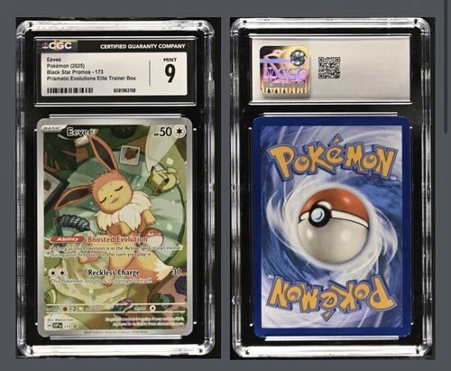 CGC 9 MINT Pokemon Eevee SVP 173 Prismatic Evolutions ETB Black Star Promo psa