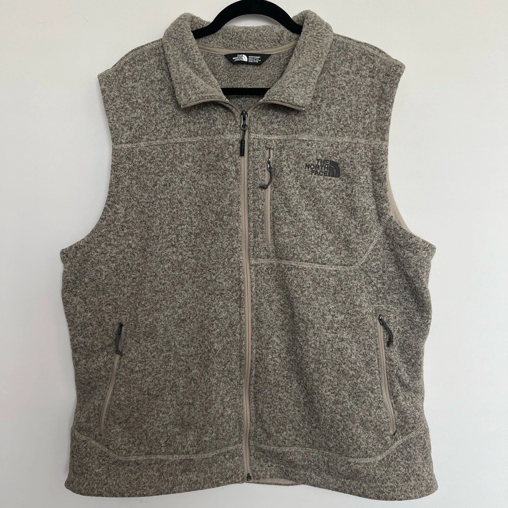 The North Face Tsillan Heather Gray Outdoor Full Zip Knit Vest Size XXL