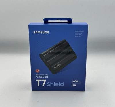Samsung T7 Shield tragbare externe SSD - 1 TB, schwarz