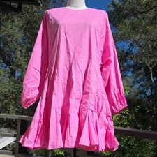 NEW $428 RHODE ELLA FLOWY MINI DRESS IN PRISM PINK SIZE XS