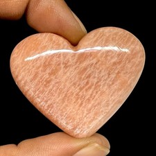 147.40 Cts Natural Peach Amazonite Heart 46x37mm Huge Pendant Size Gemstone