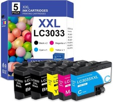 LC3033XXL Ink 5-Pack for Brother MFC-J995DW J805DW J815DW 2BK CMYK