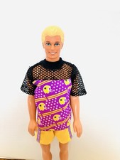 Barbie 1990’s Ken Doll Wearing 1993 Activewear Fashions Football Fan Outfit
