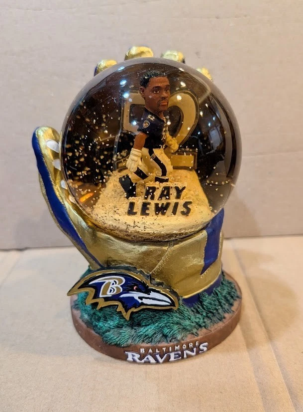 Ray Lewis Baltimore Ravens Snow Globe Glove Rare #52 Rare FOCO