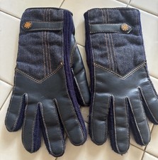 Vintage Women's Gloves Denim and Faux Leather M/L by Wells Lamont Taiwan ROC
