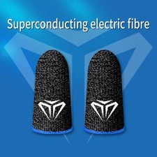 1 Pair Thumb Finger Sleeve Gaming Gloves Mobile Game Sleeve Touch Screen PUBG