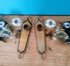 Vintage Glass Door Knobs 12 Point, Hardware, & Brass Back Plates Art Deco CORBIN — photo 6