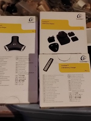 Cochlear USBCharger Model n7 cp1000 cp1001 +Y charger and USB power adapter 