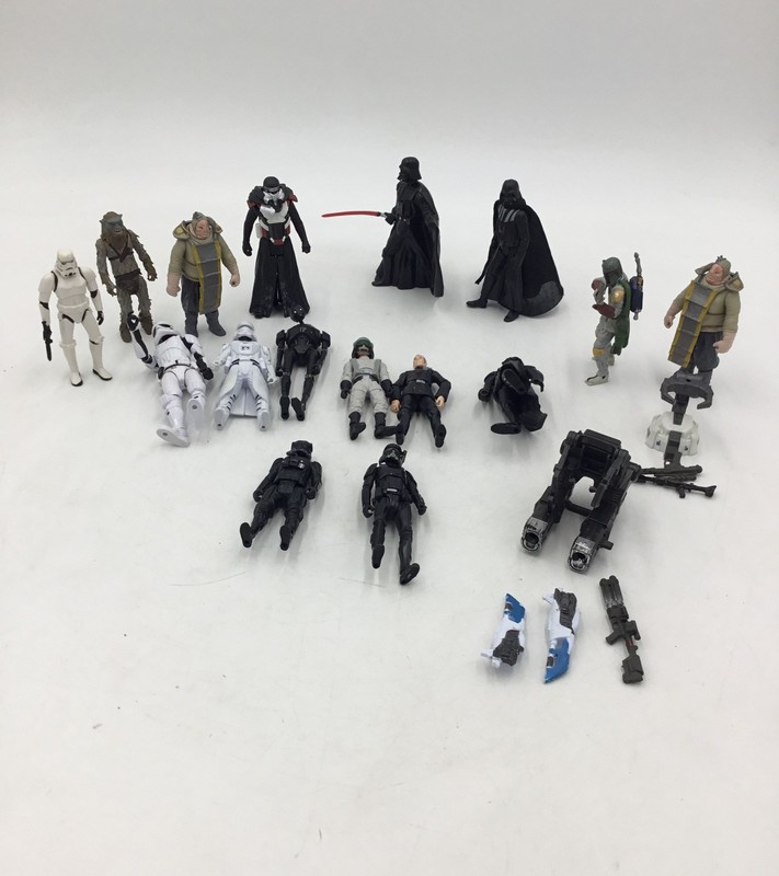 Star Wars Action Figure Lot 16 Figures Darth Vader Boba Fett Stormtroopers Loose