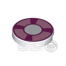1x LEGO 14769pb002 Tile Decorated Life Preserver 2x2 White | 6001510