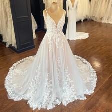 Modern Wedding Dresses For Woman Sleeveless Spaghetti Straps Bridal Tulle A-line