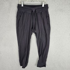 Lululemon Dance Studio Joggers Pants Women 6 Black Soft Stretch Drawstring Waist