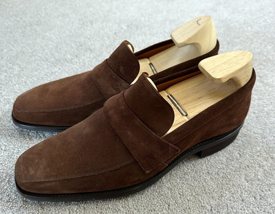 Joseph Cheaney braune Wildleder Slipper Loafer UK7,5