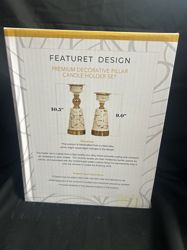 Featuret Design Premium Decorative Pillar Candle Holder Set - Picture 3 of 8