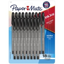 Paper Mate InkJoy 100ST Ballpoint Pens, Medium 18 count Pack of 1 , Black