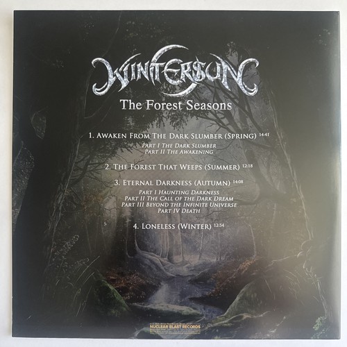 Wintersun - The Forest Seasons LP Vinyl 2024 Clear w/ Green Splatter - Imagen 3 de 4