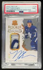 2023 The Cup Gold Foil #128 Matthew Knies Autograph RC Auto /24 PSA 9