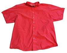 Ariat Pro Series Button Down Short Sleeve Shirt Size XXL Red Cotton Blend