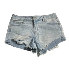 Rewash Womens Denim Jean Shorts Size 4 The Girlfriend Stretch Zip Fly Light Wash