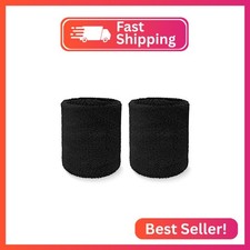 COUVER 4" Tall Wrist Sweatband - Black