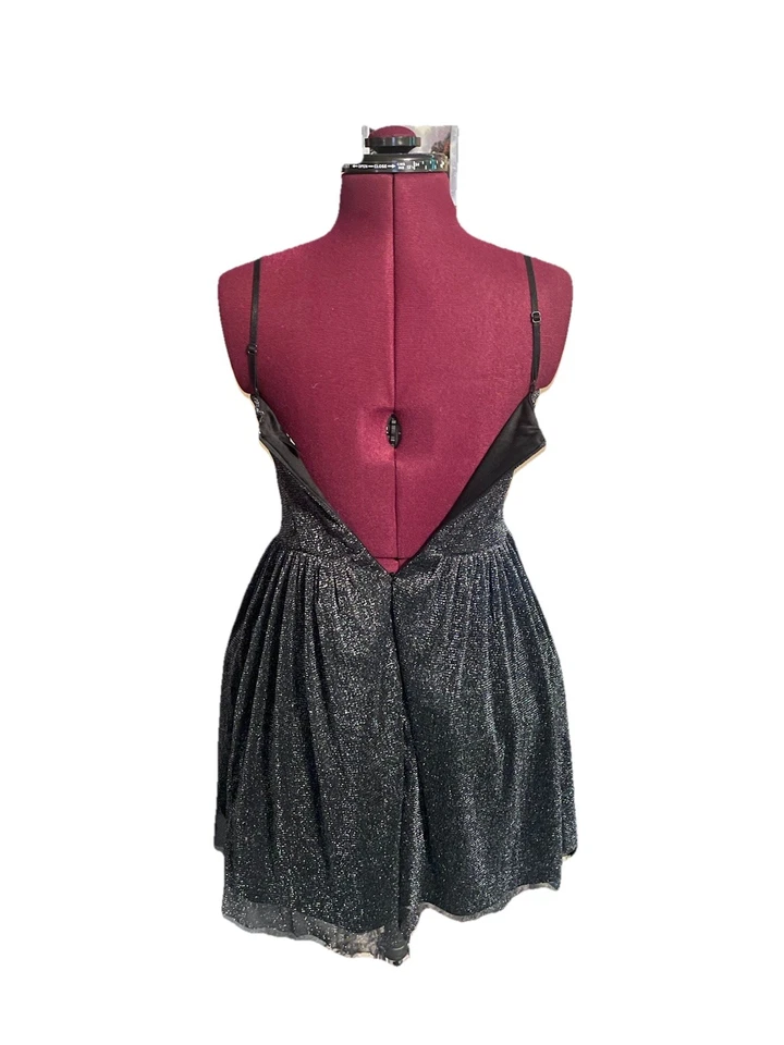 Un Des Trios моды Лос-Анджелес девочек черный крой и стиль блестящее платье - Изображение 4 из 4