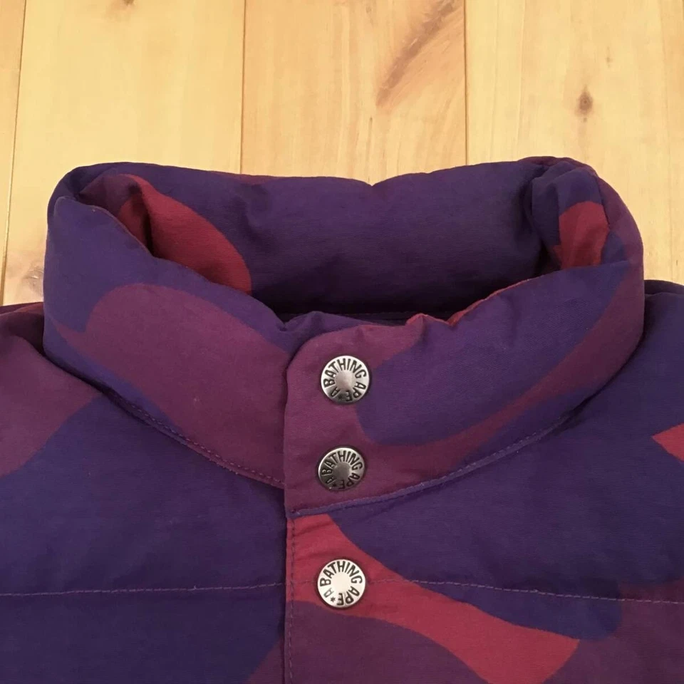BAPE Giant Purple camo Puffer down vest a bathing ape NIGO Size M - Image 3 of 4