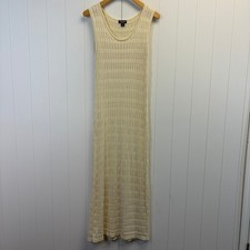 Pretty Little Thing Boho Crochet Knit Maternity Maxi Dress Women Size 10 Cottage
