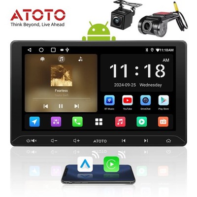 ATOTO A5L 10.1'' Android GenAI Car Stereo GPS Navi 24B EQ on Dash DVR+Rear Camera