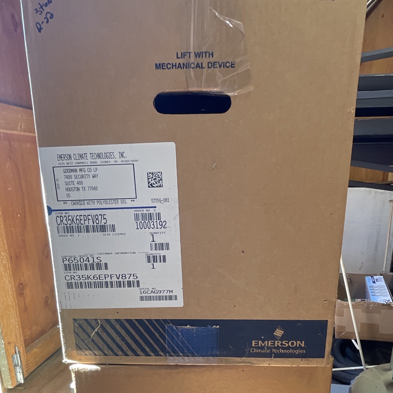 Copeland Reciprocating Compressor CR35K6E-PFV-875 R-22 208/230V 1PH