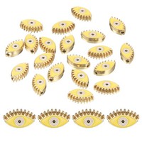 20 StüCk Augenperlen Evil Eye Lose Trennerperlen, Gelb FüR Marke