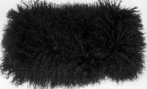 Bufanda De Piel Tubo Tibetano Rex De Pelo Con Cuello Alto Negro - Picture 4 of 5