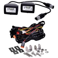 Kc Hilites 519 2 White Led 2 Off Road Flood Lights Pair Kit System Aluminum