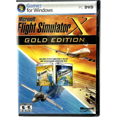 Microsoft FLIGHT SIMULATOR X Gold Edition PC DVD Windows - NEW NIW SEALED