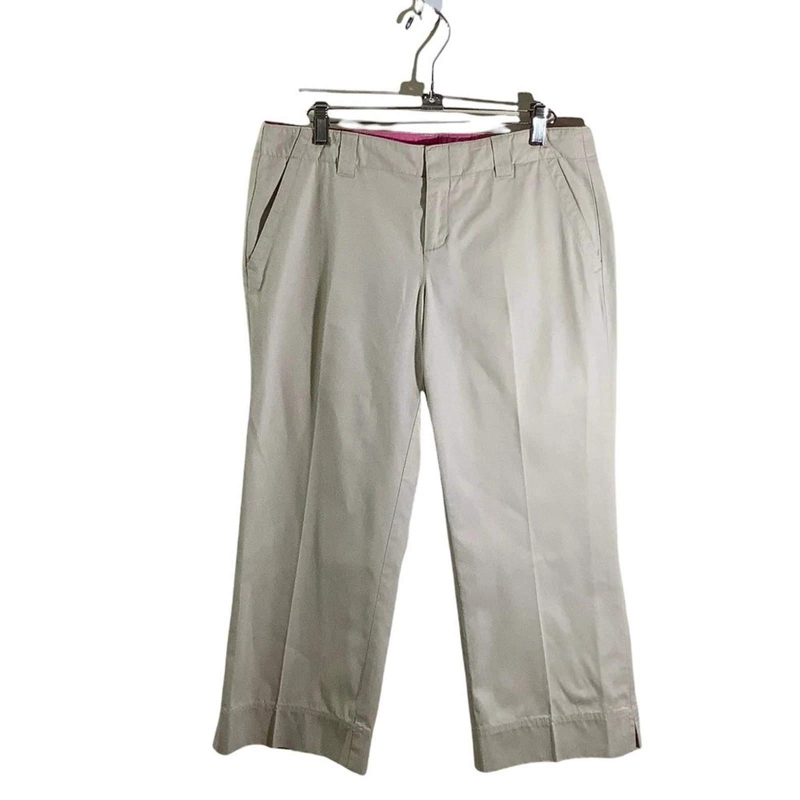 Lilly Pulitzer Women's Palm Beach Fit Cotton Capri Pant in Tan Size 6