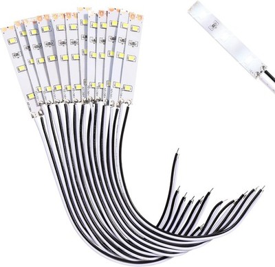 12x 50mm LED Streifen Lichter 12-18V für Modelleisenbahnen