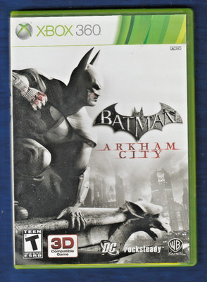Batman Arkham City Video Game Xbox 360 Disc, Manual & Case