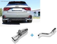  Edelstahl Sportauspuff-Komplettanlage ab OPF Audi A1 Typ GB 40 TFSI 2x76mm