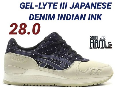 ASICS Gel-Lyte III Japanese Denim Indian Ink 28cm Mint No Box