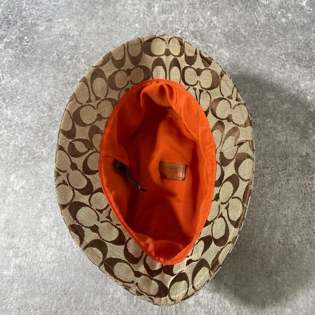 Coach Signature Jacquard Bucket Hat Women's Fashion Accessory Auth thumbnail 6